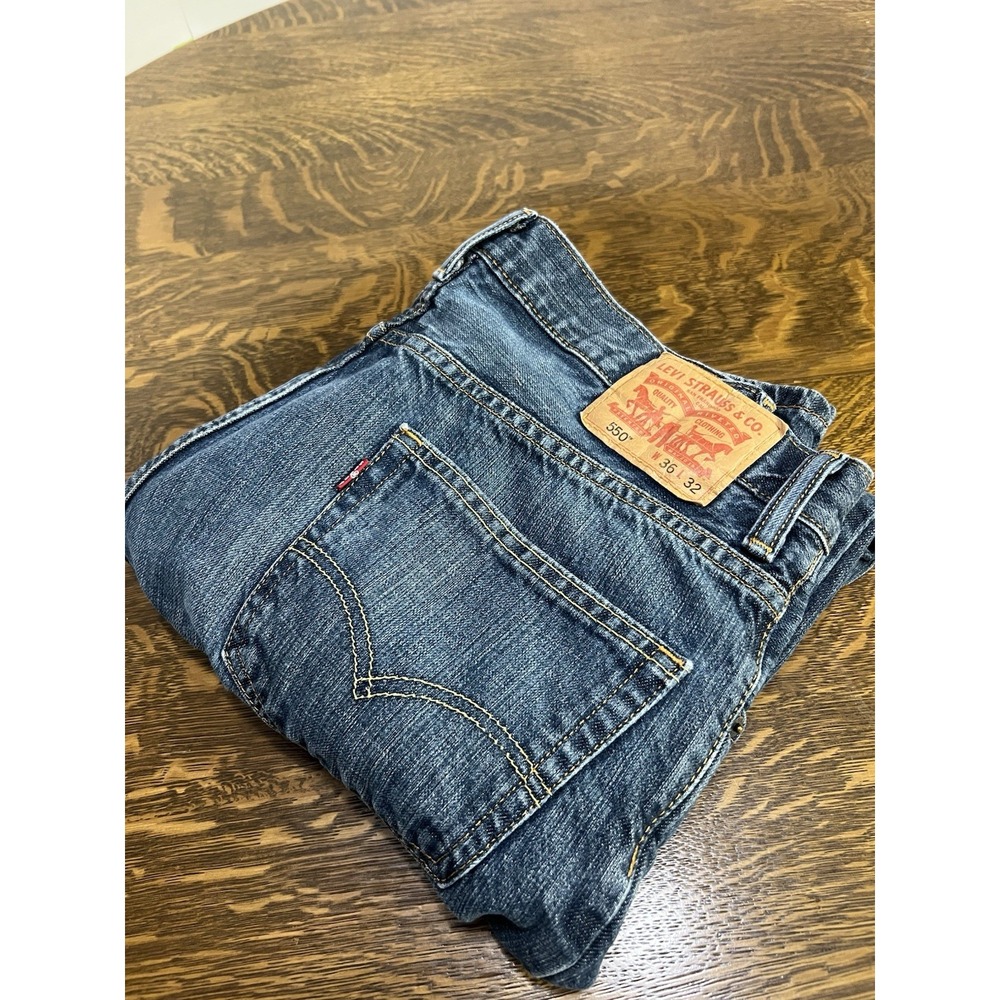 Levis 550 Jeans Mens 36x32 Blue Denim Relaxed Fit